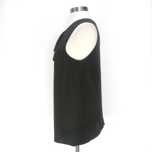 Tracy Reese Black Pleated Tunic Top - Picture 3 of 6